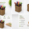Pot de rangement – pâte de carton recyclé
