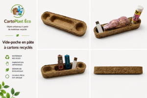 Vide-poche de bureau – carton recyclé